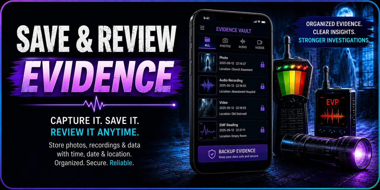 Save & review evidence